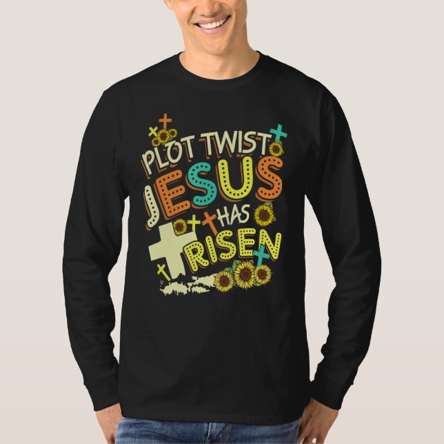 Plot Drehung Jesus hat Sonnenblume überqueren Retr T-Shirt (Vorderseite)