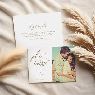 Plot-Drehung Moderne Minimale Kalligraphie & Foto Save The Date