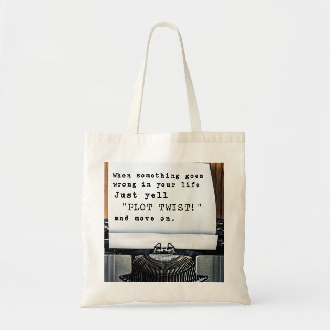 "Plot-Drehung" Tote-Bag Tragetasche (Vorne)