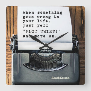 "Plot-Drehung"-Uhr Quadratische Wanduhr