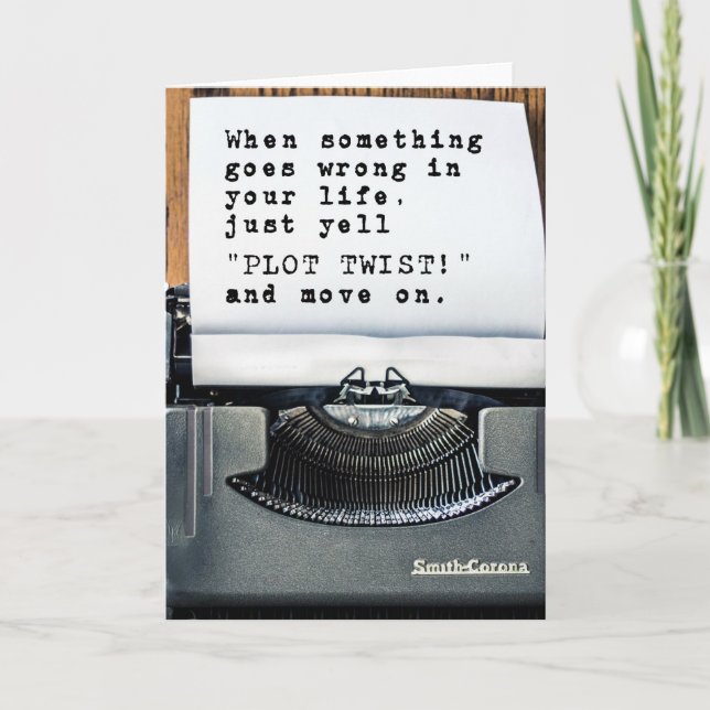 "PLOT TWIST!" Greetings Card Karte (Vorderseite)