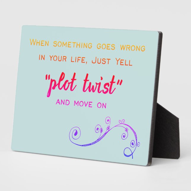 Plot Twist Humorous Book Club   Fotoplatte (Seite)