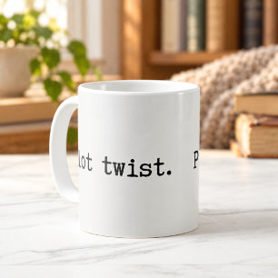 Plot Twist Schreibmaschine Schriftsteller Minimali Kaffeetasse