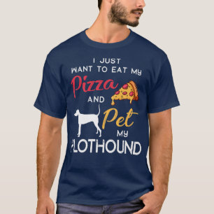 Plothound Dog Pizza Lover Eigentümer Weihnachtsfei T-Shirt