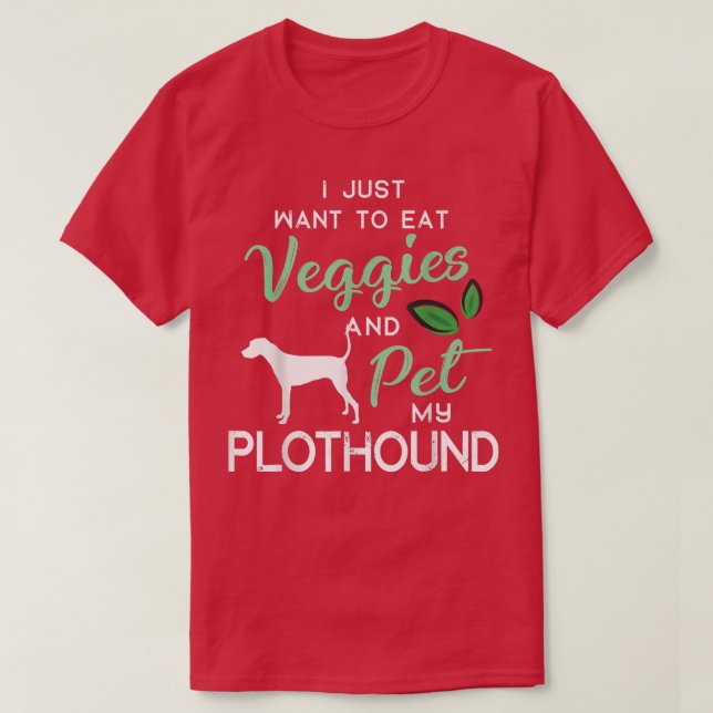 Plothound Funny Vegan Dog Lover Eigentümer Xmas Bi T-Shirt (Design vorne)