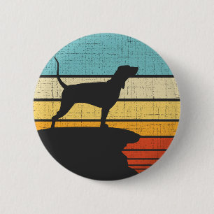 Plott Hound Besitzer Retro Vintage 60er 70er Hunde Button