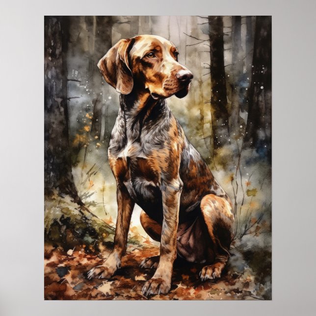 Plott Hound Dog Art Print Poster (Vorne)