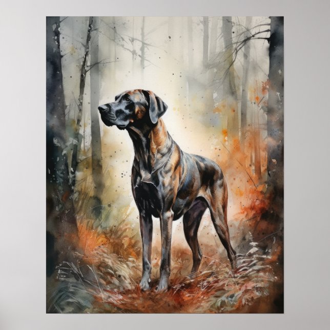 Plott Hound Dog Art Print Poster (Vorne)
