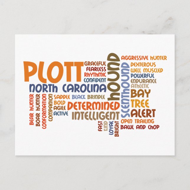 Plott Hound Postkarte (Vorderseite)