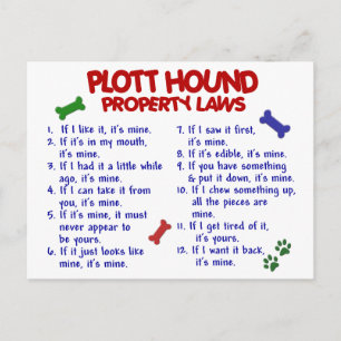 PLOTT HOUND Property Laws 2 Postkarte