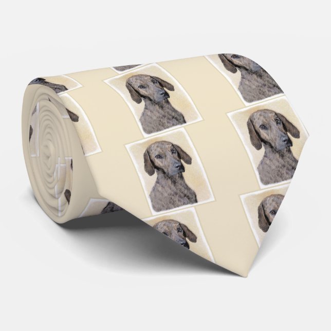 Plottengemälde - Niedliche Original Hundkunst Krawatte (Gerollt)