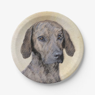 Plottengemälde - Niedliche Original Hundkunst Pappteller