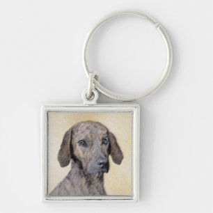Plottengemälde - Niedliche Original Hundkunst Schlüsselanhänger
