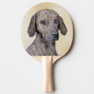 Plottengemälde - Niedliche Original Hundkunst Tischtennis Schläger