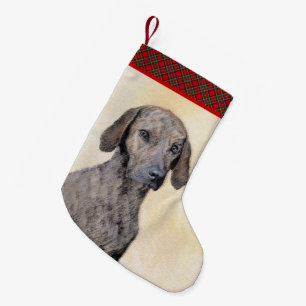 Plottenmalerei - Niedliche Original Hundekunst Kleiner Weihnachtsstrumpf
