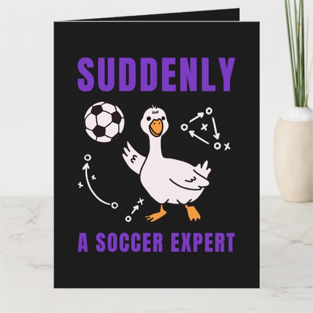 Plötzlich ein Fußball Experte Dankeskarte (Vorderseite)