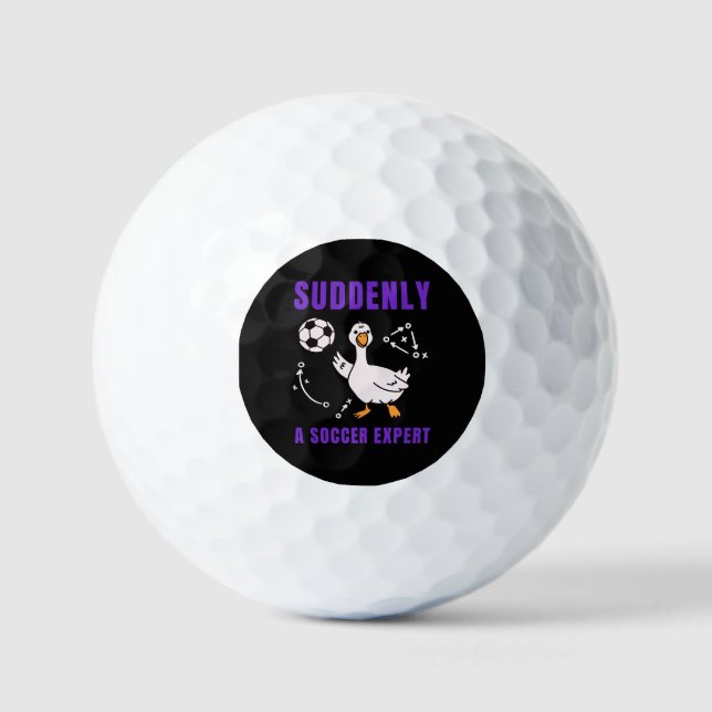 Plötzlich ein Fußball Experte Golfball (Vorderseite)