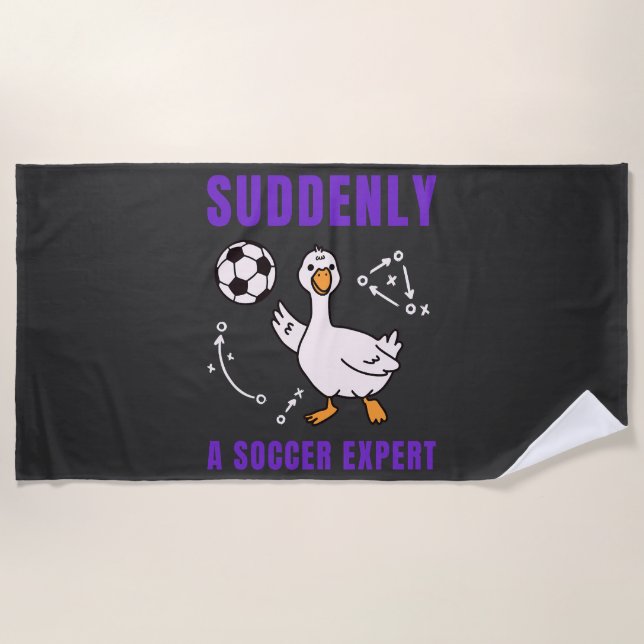 Plötzlich ein Fußball Experte Strandtuch (Vorderseite)
