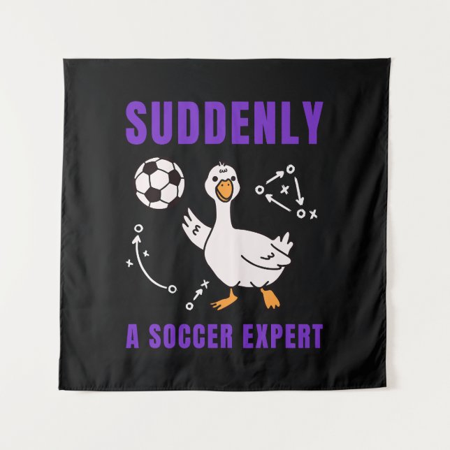 Plötzlich ein Fußball Experte Wandteppich (Vorderseite)