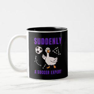 Plötzlich ein Fußball Experte Zweifarbige Tasse