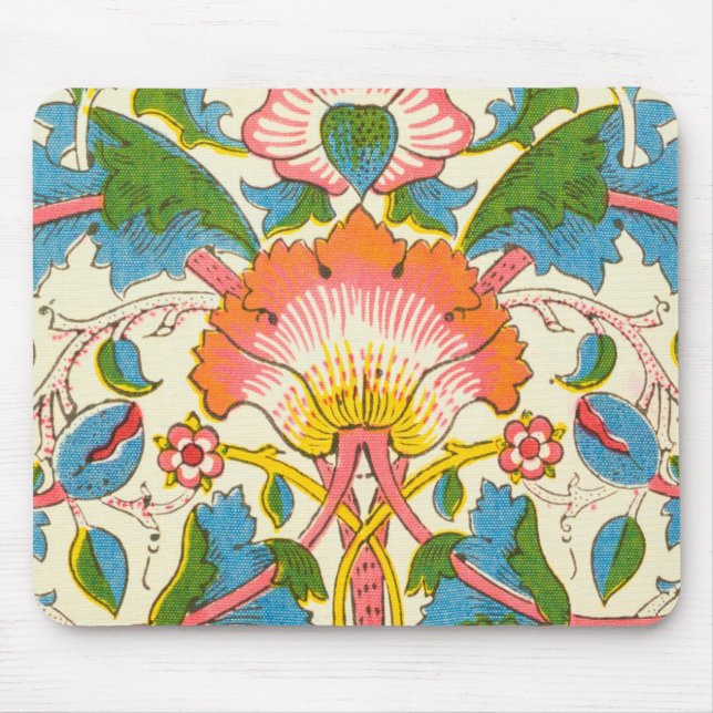 Plötzliche Rose (von William Morris) Mousepad (Vorne)