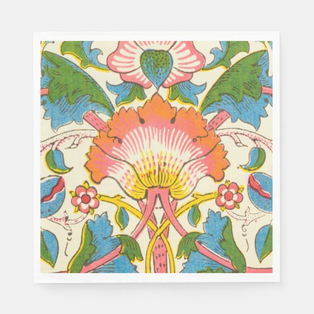 Plötzliche Rose (von William Morris) Serviette (Vorderseite)