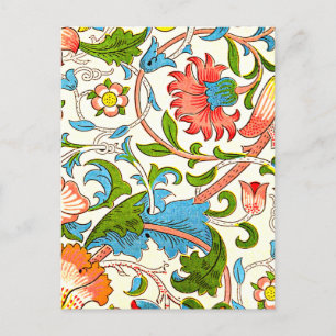 Plötzliches, farbiges Vintages Muster Postkarte
