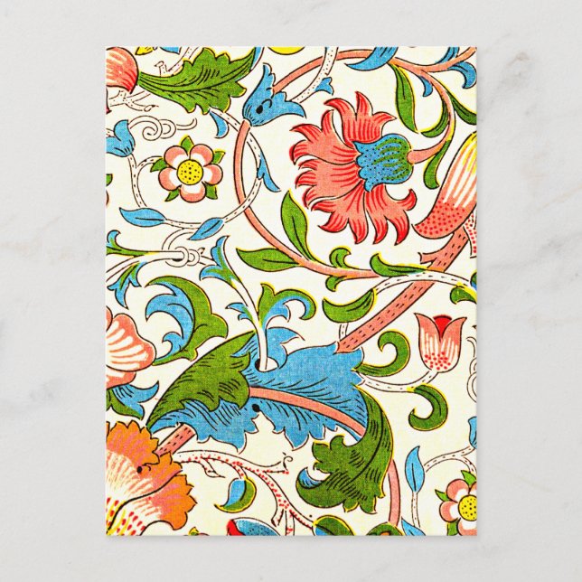 Plötzliches, farbiges Vintages Muster Postkarte (Vorderseite)