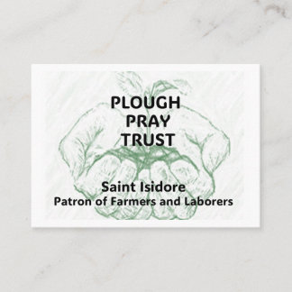 "Plough Pray Trust" Sankt Isidor Erinnerungskarte Terminkarte
