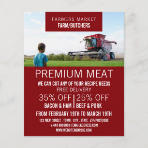 Plougher in Field, Bauer & Butcher Werbung Flyer