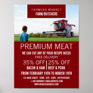 Plougher in Field, Bauer & Butcher Werbung Poster