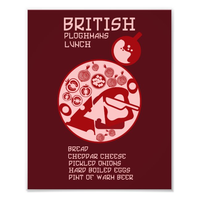 Ploughmans Pub Mittagessen Fotodruck (Vorne)