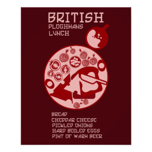 Ploughmans Pub Mittagessen Poster