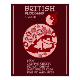 Ploughmans Pub Mittagessen Poster