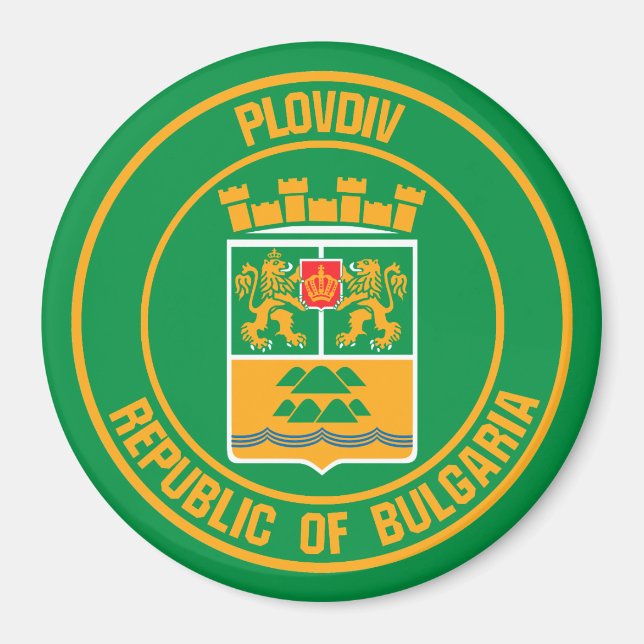 Plovdiv RundEmblem Magnet (Vorne)