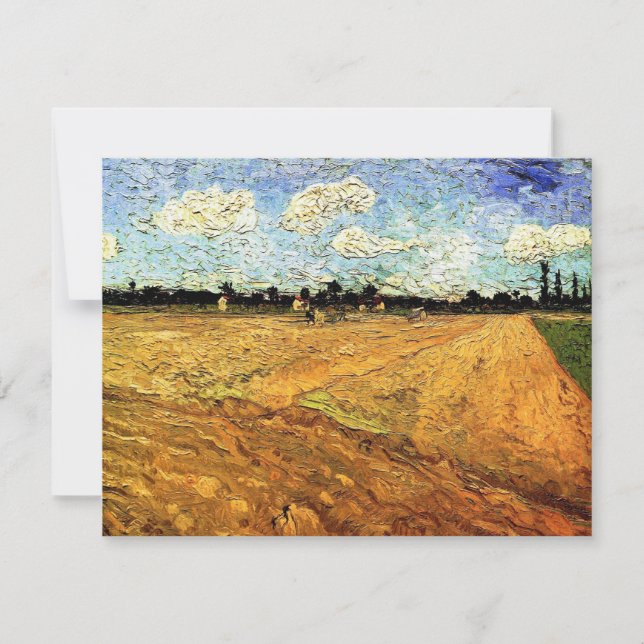 Plowed Field (die Furrows) von Vincent van Gogh (Vorderseite)