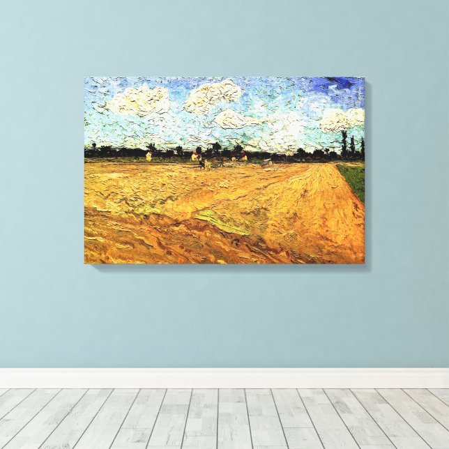 Plowed Field (die Furrows) von Vincent van Gogh Leinwanddruck (Insitu (Holzboden))