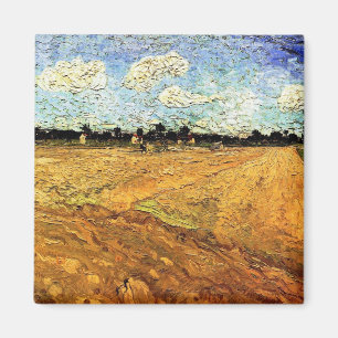Plowed Field (die Furrows) von Vincent van Gogh Magnet