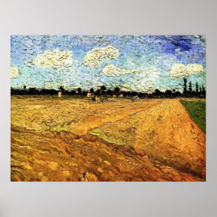 Plowed Field (die Furrows) von Vincent van Gogh Poster