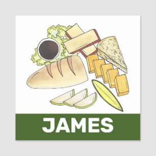 Plowman's Lunch Cheese Pickle UK British Food Namensschild