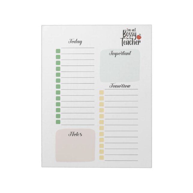 PLR-LehrerIn Notizblock (Rotiert)