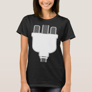 Plug-and-Socket-Halloween-Kostüm T-Shirt