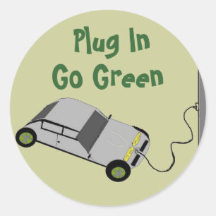 Plug-In, Go Green - Aufkleber