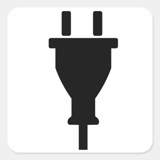 Plug Quadratischer Aufkleber (Vorderseite)