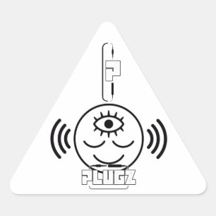 Plugz-Aufkleber Dreieckiger Aufkleber