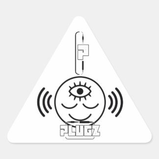 Plugz-Aufkleber Dreieckiger Aufkleber