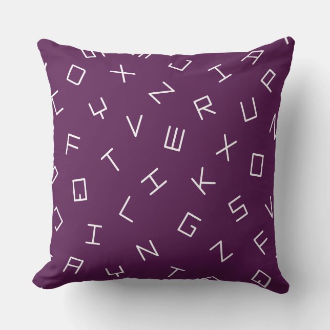 Plum Alphabet Letter Pillow Kissen (Vorderseite)
