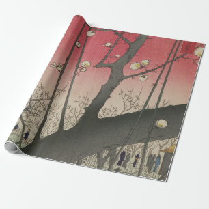 Plum Anwesen Japanisch Edo Woodblock Plum Geschenkpapier