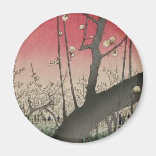 Plum Anwesen Japanisch Edo Woodblock Plum Magnet