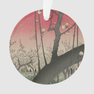 Plum Anwesen Japanisch Edo Woodblock Plum Ornament